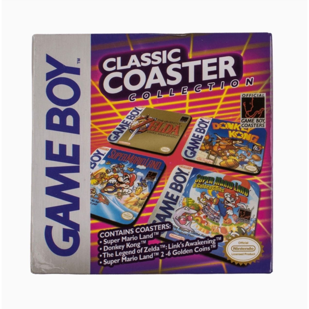 Set de 4 sous-verres Game Boy Nintendo Pyramid rétro gaming