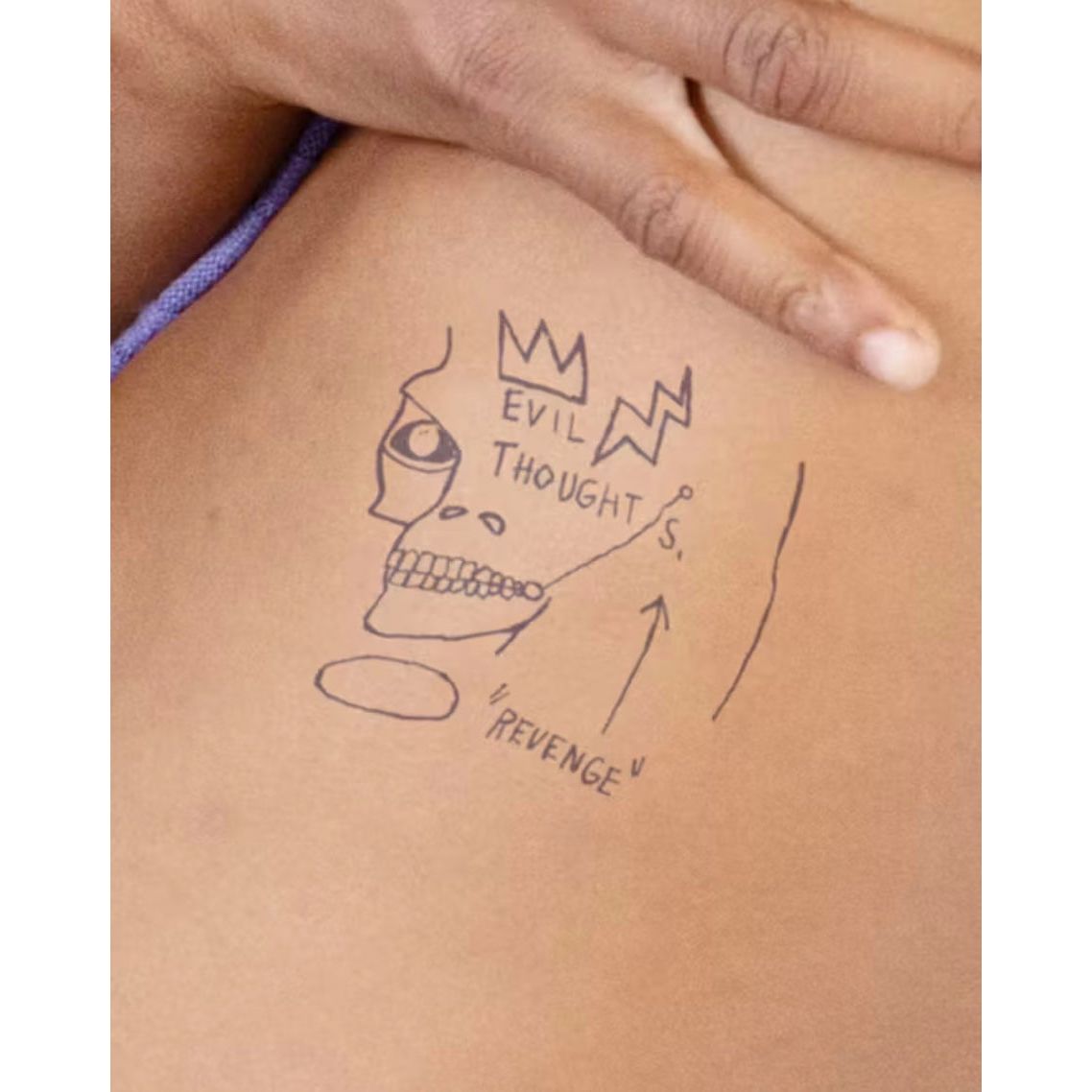Tatouage temporaire Inkbox – Evil Thoughts – Jean-Michel Basquiat - Boutique Ømm