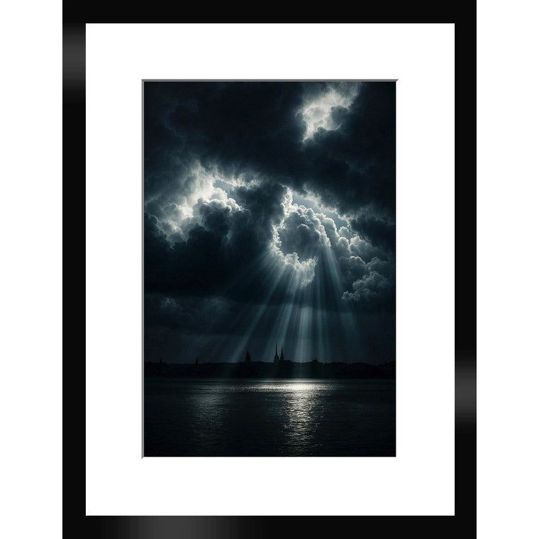 Tirage d’art "Trou noir" – 20x30 cm – Cadre bois 30x40 cm - Boutique Ømm
