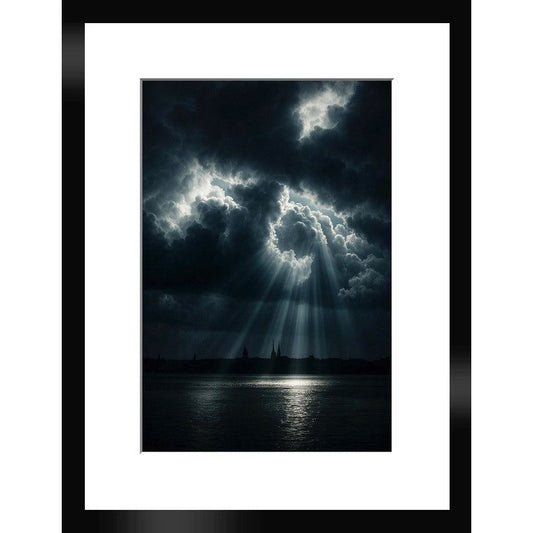 Tirage d’art "Trou noir" – 20x30 cm – Cadre bois 30x40 cm - Boutique Ømm