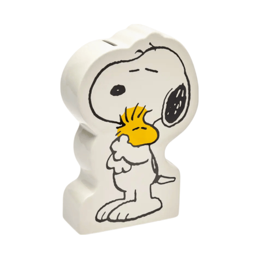 Tirelire Peanuts "Hug" – Snoopy & Woodstock en céramique - Boutique Ømm