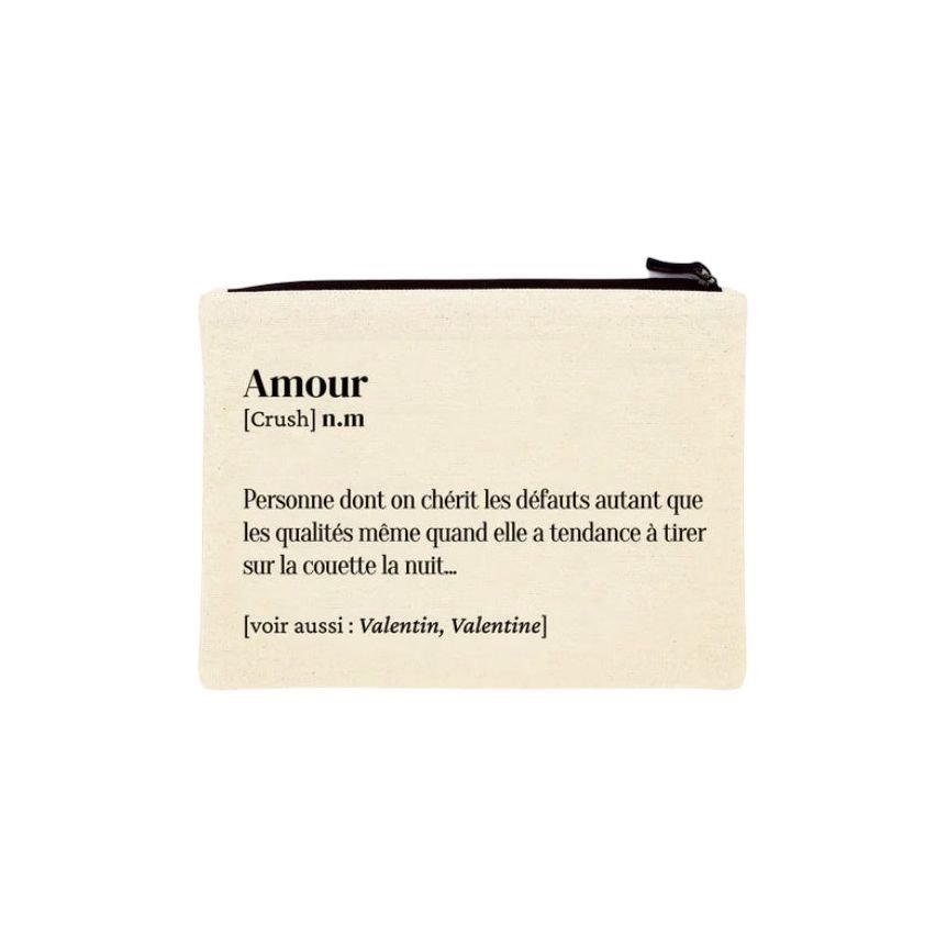 Trousse “Amour [Crush] n.m” – Définition imprimée - Boutique Ømm