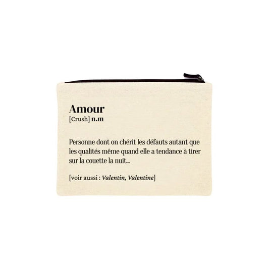 Trousse “Amour [Crush] n.m” – Définition imprimée - Boutique Ømm