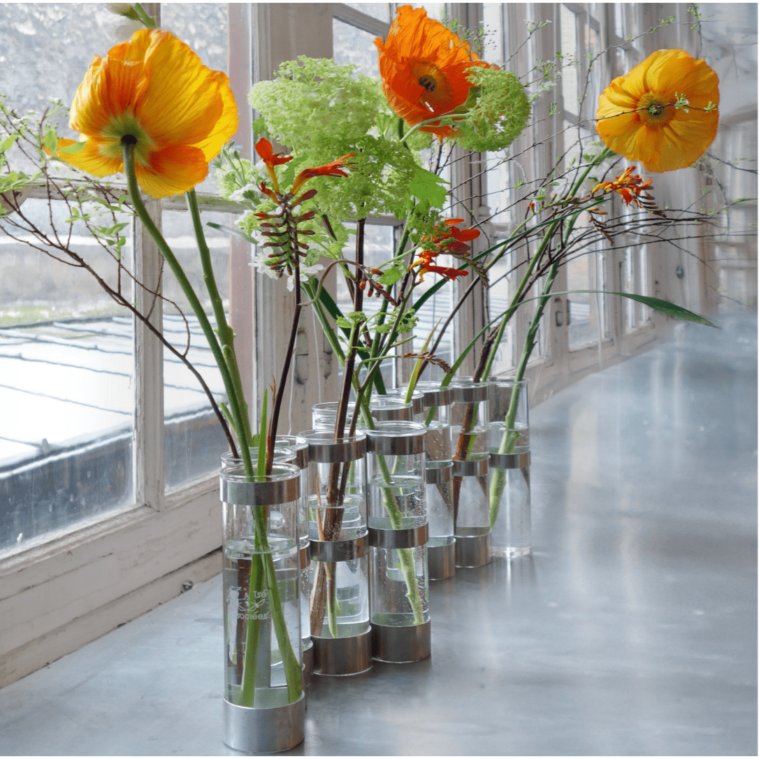 Vase d'Avril XXL – Vase Modulable Design en Verre et Métal - Boutique Ømm