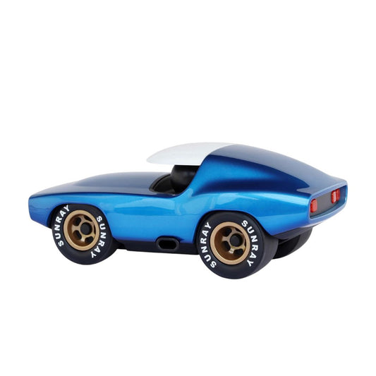 Voiture "Verve Leadbelly" – Design rétro bleu métallisé – Playforever - Boutique Ømm