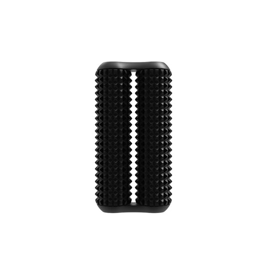 Rouleau ONO Acupressure Full en aluminium noir avec deux cylindres texturés à reliefs géométriques