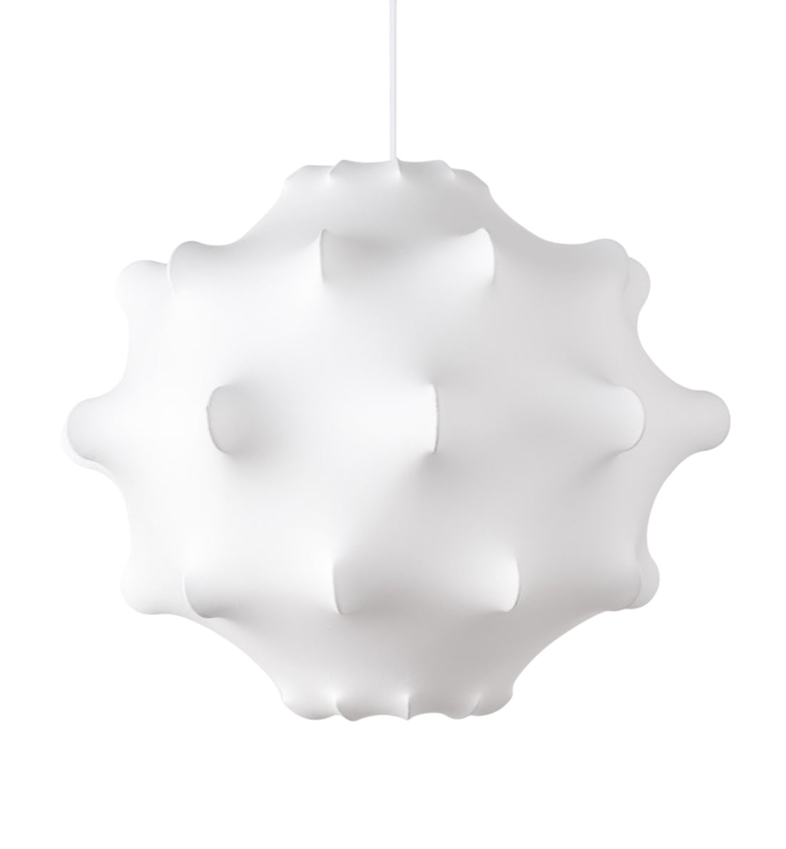 Suspension Stranger en soie blanche au design organique et sculptural