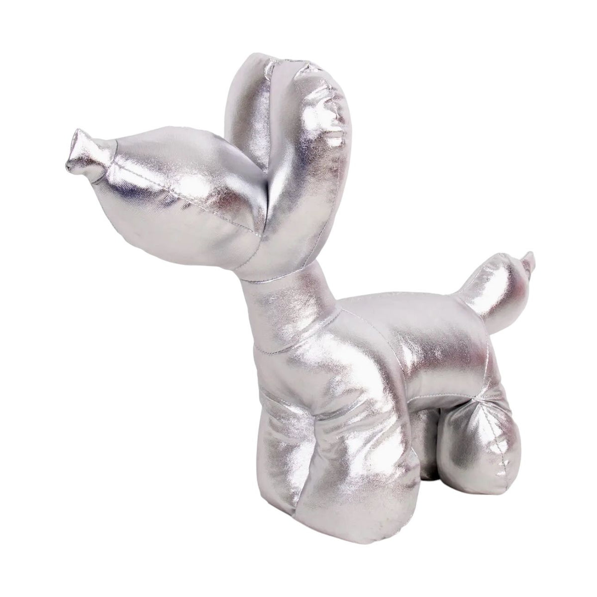 Butée de porte Chien Ballon Argenté Helio Ferretti au design pop et métallisé
